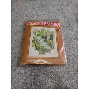 VTG Sunset Stitchery Kit 1979 Rain Forest by Charlene Gerrish Sealed 2469 16x20